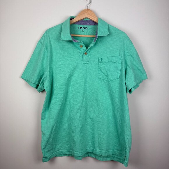 Izod Other - IZOD Mens Cotton Polo Shirt XL in Jade Cream